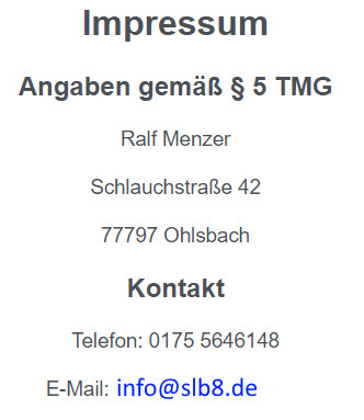 Impressum slb8
